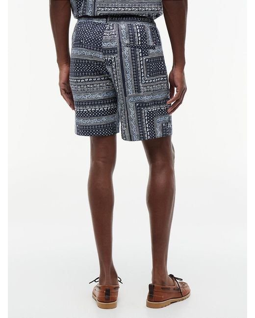 Tommy Hilfiger Blue Dover Bandana Print Regular Fit Shorts for men