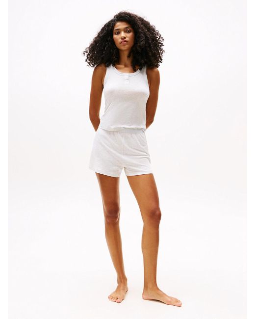 Tommy Hilfiger White Logo Racerback Pyjama Set