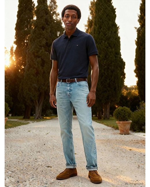 Tommy Hilfiger Blue Regular Fit Polo Shirt for men