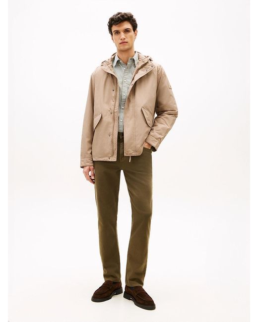 Tommy Hilfiger Natural Lightweight Packable Hooded Jacket for men