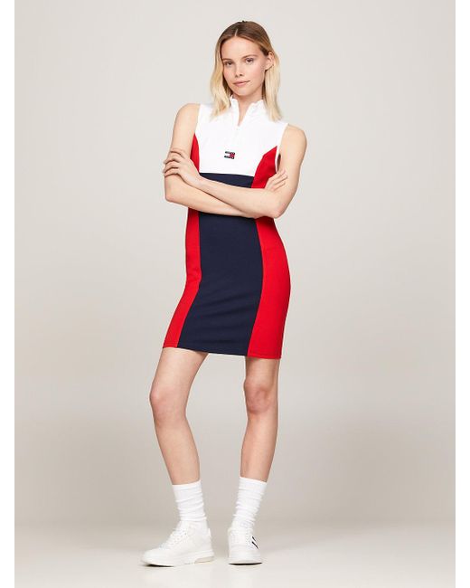 Tommy Hilfiger Red Badge Colour-blocked Slim Bodycon Dress