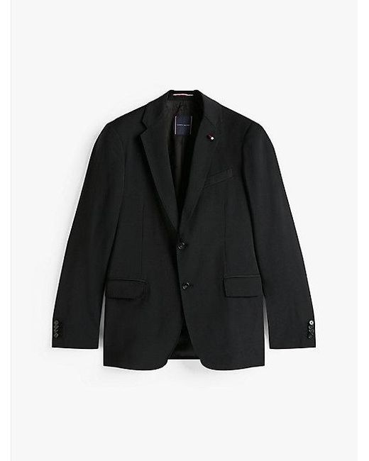 Tommy Hilfiger Slim Fit Blazer Van Wolmix in het Black voor heren