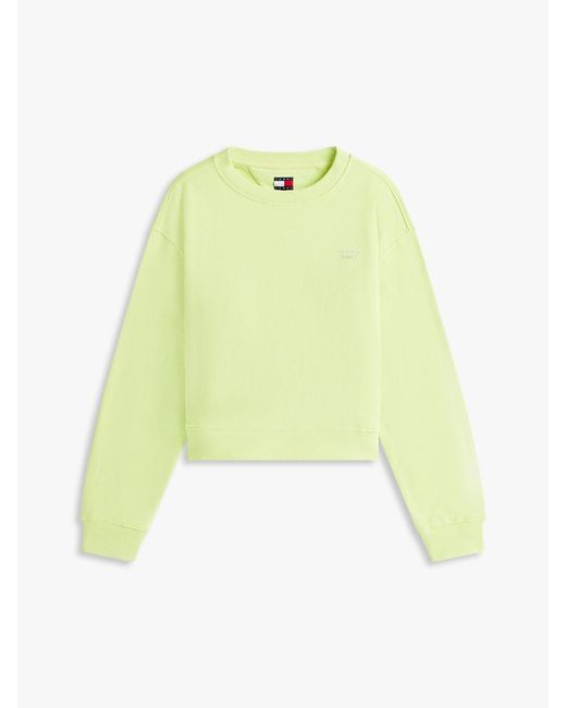 Tommy Hilfiger Yellow Athleisure Metallic Logo Relaxed Sweatshirt