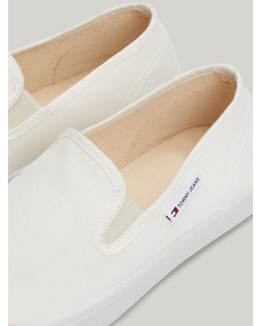 Tommy Hilfiger Natural Slip-on Canvas Bumper Trainers