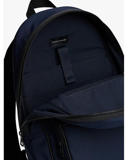 Tommy Hilfiger Rucksack Mit Gleichfarbigem Logo Aus Metall in Blue für Herren