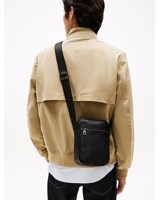 Tommy Hilfiger Crossbody-Reportertas Met Th-Monogram in het Black voor heren