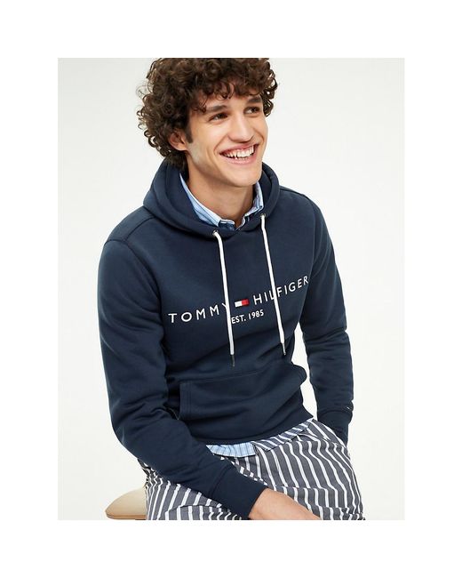 Tommy hilfiger logo flex fleece hoody sales