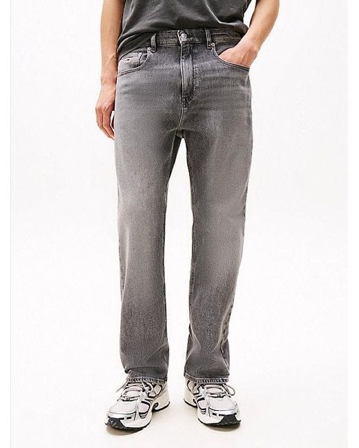Vaqueros Otis De Pernera Recta Con Efecto Desteñido Tommy Hilfiger de hombre de color Gray