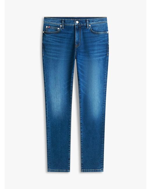 Tommy Hilfiger Blue Bleecker Whiskered Five-Pocket Slim Jeans for men