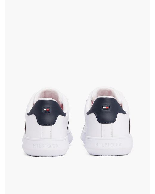 Tommy Hilfiger White Essential Leather Cupsole Trainers for men