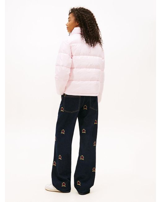 Tommy Hilfiger Pink Packable Shiny Puffer Jacket