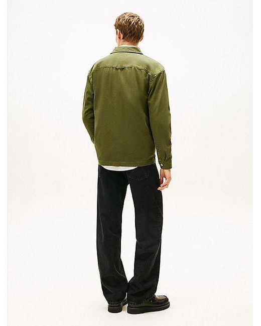 Tommy Hilfiger Tommy Badge Oversized Fit Overshirt in Green für Herren