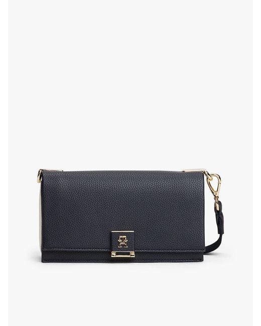 Sac Bandoulière En Similicuir À Monogramme Th Tommy Hilfiger en coloris Blue