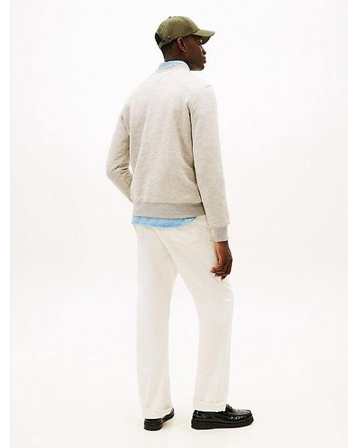 Tommy Hilfiger Varsity Fleece Sweatshirt Met Th-Embleem in het White voor heren