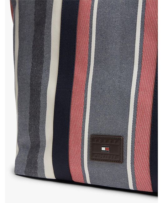Tommy Hilfiger White Logo Patch Jacquard Tote Bag for men
