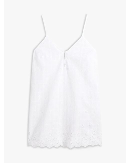 Tommy Hilfiger White Essential Broderie Anglaise Cami Nightdress