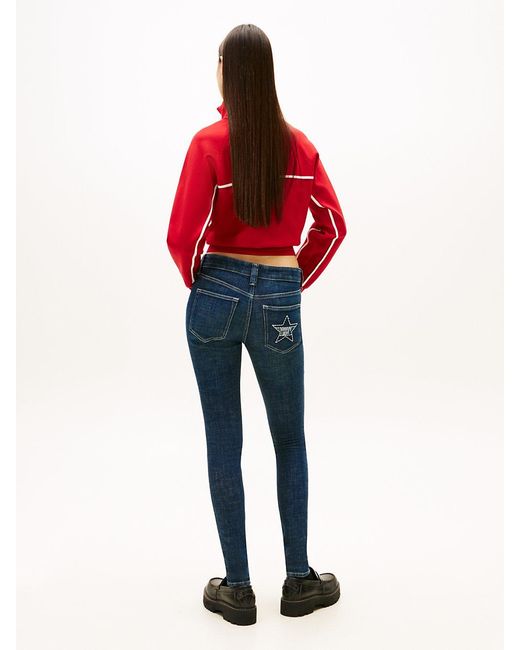 Tommy Hilfiger Red Tommy Girl Seam Detail Skinny Jeans