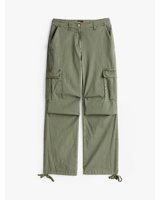 Pantaloni Cargo Relaxed Fit A Vita Media di Tommy Hilfiger in Blue