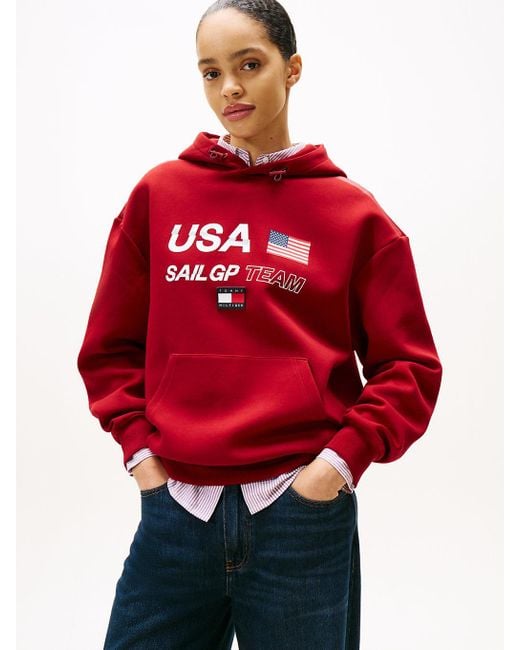 Sweat À Capuche Tommy X U.S. Sail Gp Team Tommy Hilfiger pour homme en coloris Red