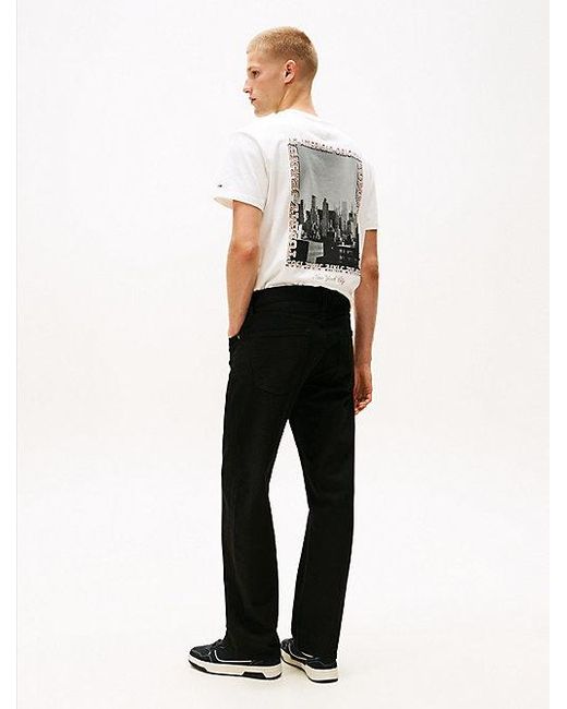 Tommy Hilfiger Otis Overdyed Zwarte Straight Fit Jeans in het Black voor heren
