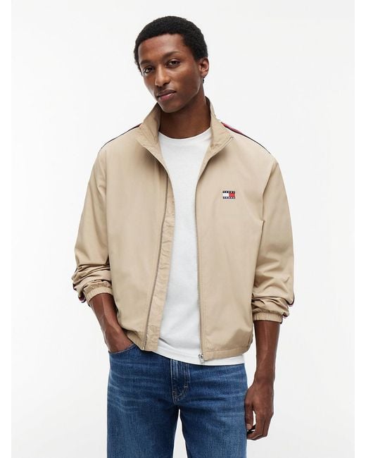 Tommy Hilfiger Natural Global Stripe Tape Zip-Thru Jacket for men
