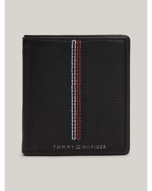 Tommy Hilfiger Black Casual Leather Trifold Wallet for men