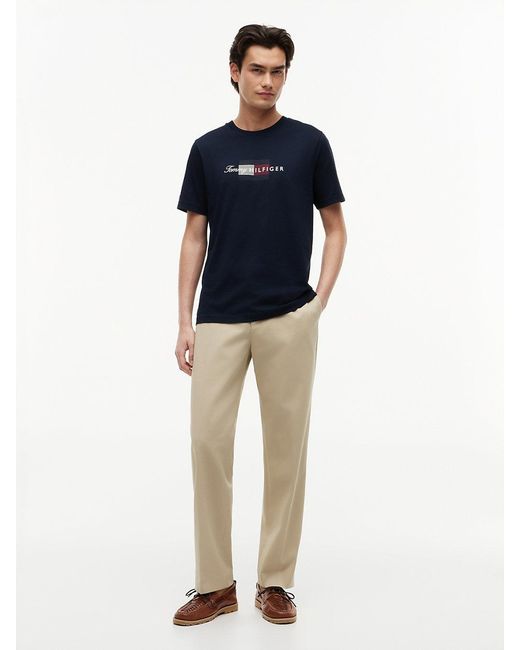 Tommy Hilfiger Blue Flag Graphic Jersey T-Shirt for men