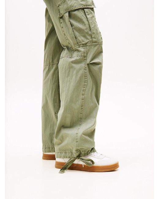 Pantaloni Cargo Relaxed Fit A Vita Media di Tommy Hilfiger in Blue