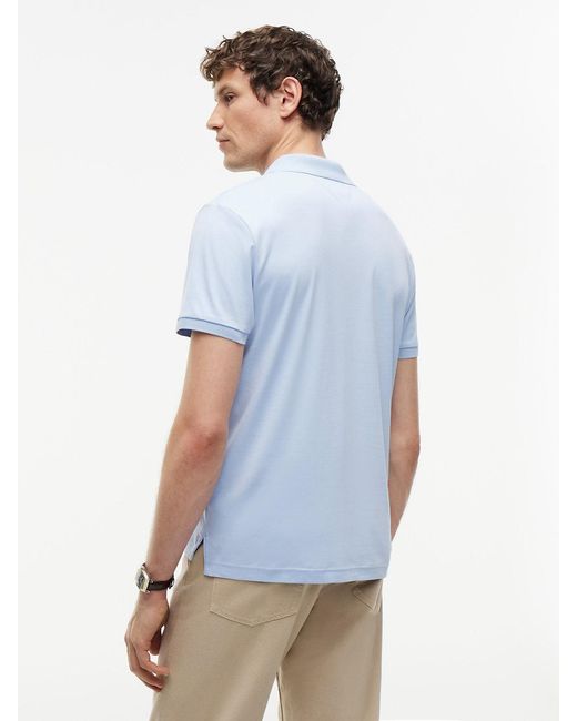Tommy Hilfiger Blue Liquid Cotton Regular Short Sleeve Polo for men