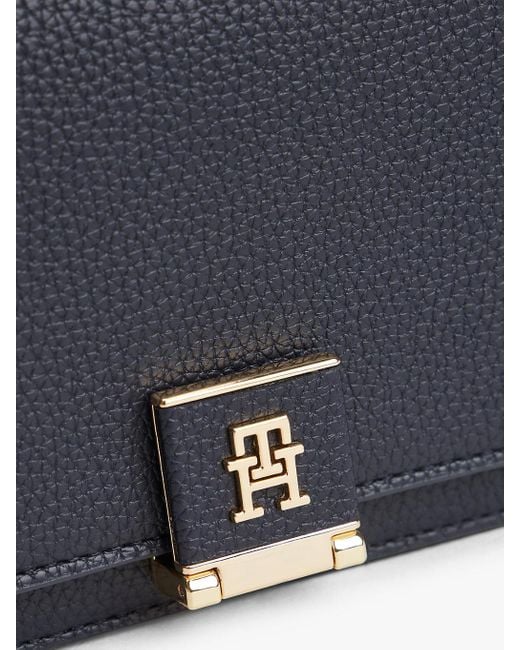 Sac Bandoulière En Similicuir À Monogramme Th Tommy Hilfiger en coloris Blue