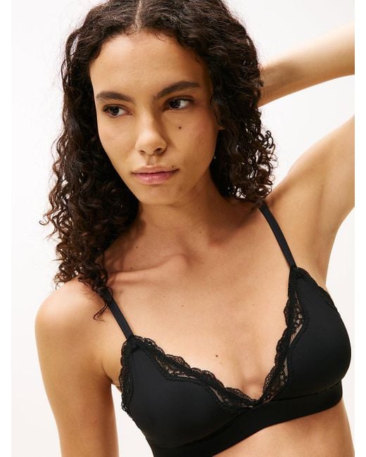 Bralette A Triangolo di Tommy Hilfiger in Black