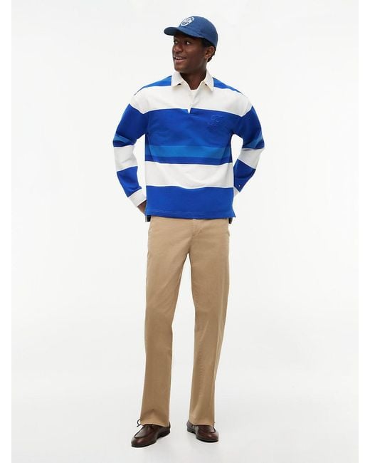 Tommy Hilfiger Blue Stripe Relaxed Rugby Shirt for men