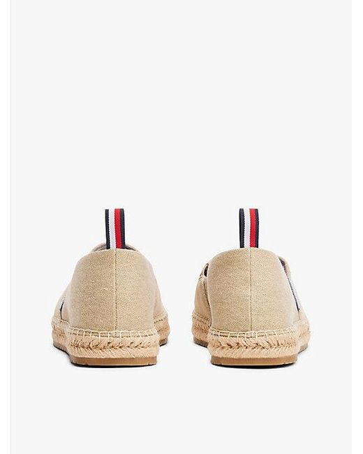 Tommy Hilfiger Espadrille Aus Wildleder Mit Flexibler Sohle in Natural für Herren