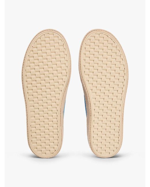 Tommy Hilfiger Blue Th Monogram Canvas Rope Platform Trainers