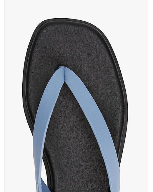 Tommy Hilfiger Leren Colour-Blocked Sandaal Met Vierkante Neus in het Blue