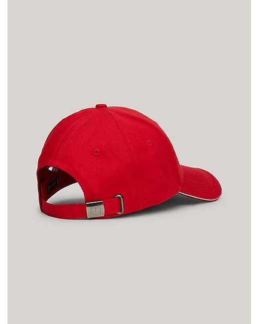 Gorra de béisbol con seis paneles y logo Tommy Hilfiger de hombre de color Red