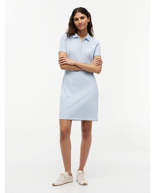 Tommy Hilfiger White 1985 Slim Pique Mini Polo Dress