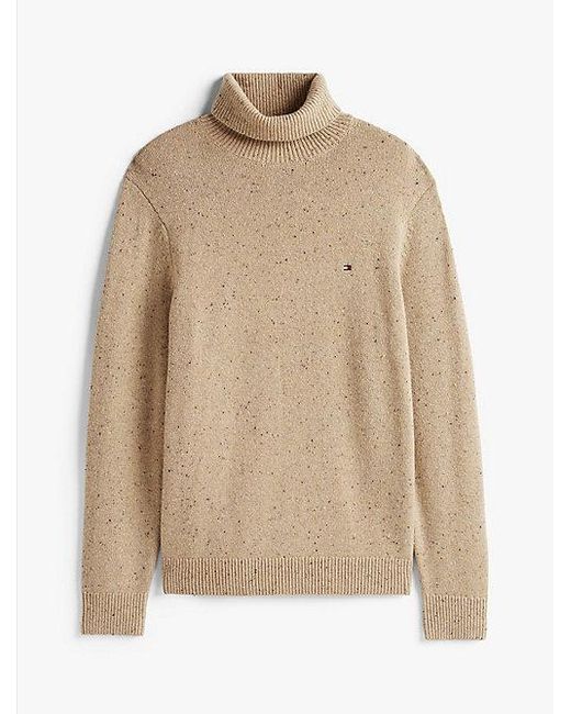 Jersey De Punto Donegal Con Cuello Vuelto Tommy Hilfiger de hombre de color Blue
