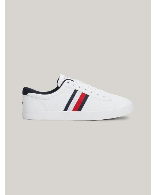 Tommy Hilfiger White Essential Iconic Signature Tape Trainers for men