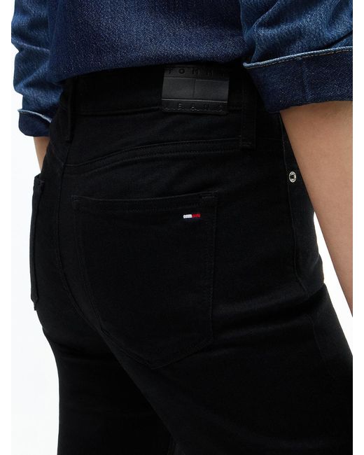Tommy Hilfiger Black Nora Mid Rise Skinny Jeans