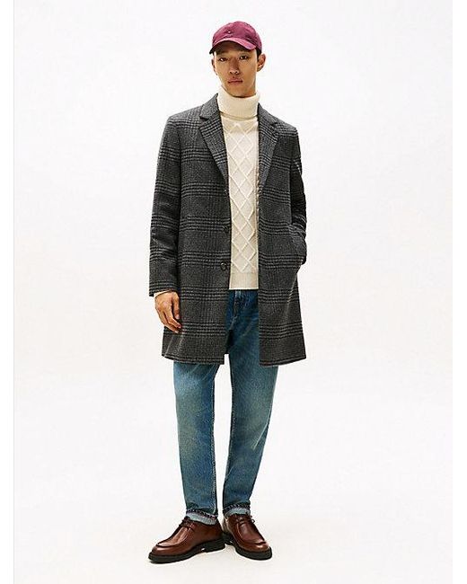 Tommy Hilfiger Smart Casual Mantel Mit Prince Of Wales-Karo in Gray für Herren