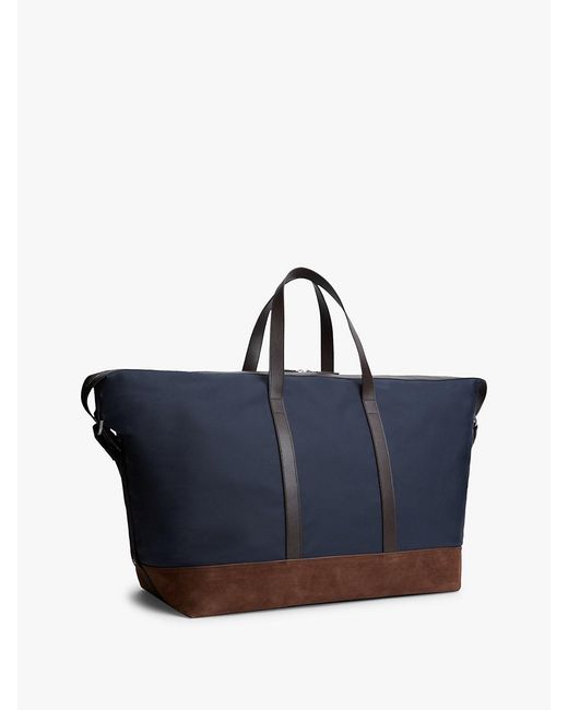Tommy Hilfiger Blue Heritage Logo Patch Duffel Bag for men
