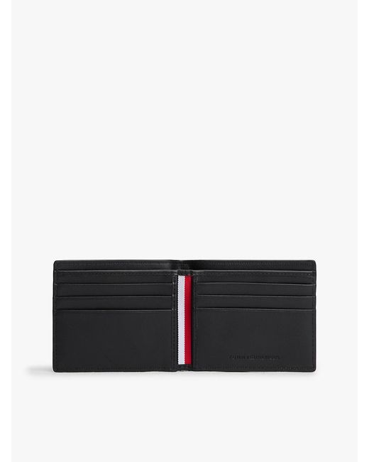 Tommy Hilfiger Black Casual Leather Bifold Credit Card Wallet for men