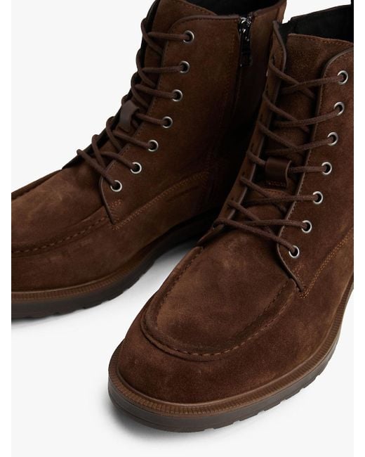 Bottes Mocassins Crantées En Daim Tommy Hilfiger pour homme en coloris Brown