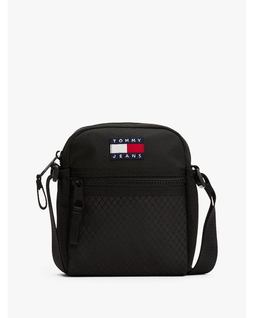Borsa Reporter Con Logo E Tracolla di Tommy Hilfiger in Black da Uomo