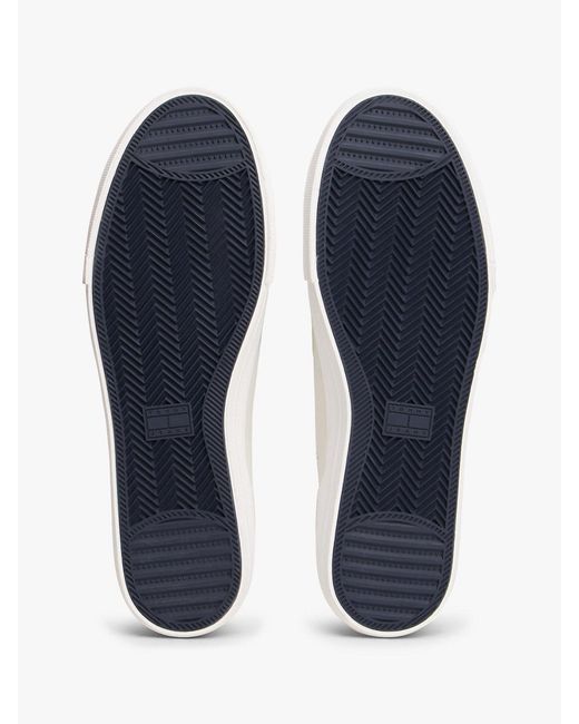Tommy Hilfiger Natural Archive Flag Stripe Leather Trainers for men