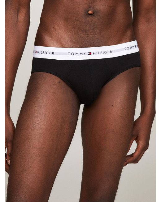 5 Pack Slip Signature Con Logo di Tommy Hilfiger in Black da Uomo