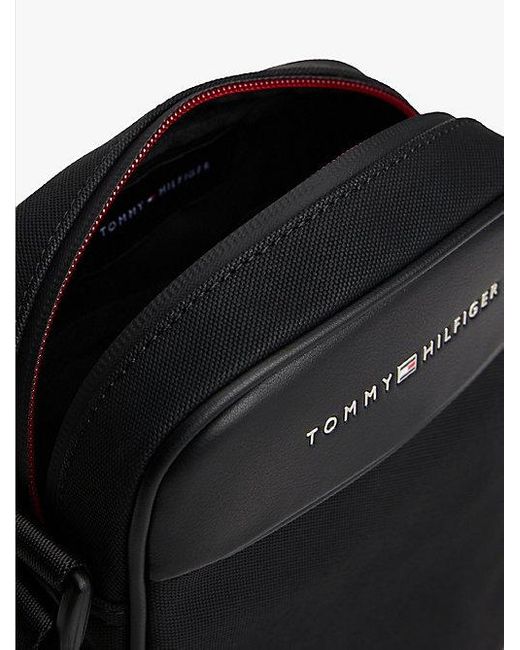 Tommy Hilfiger Crossbody Reportertas Met Getextureerd Paneel in het Black voor heren