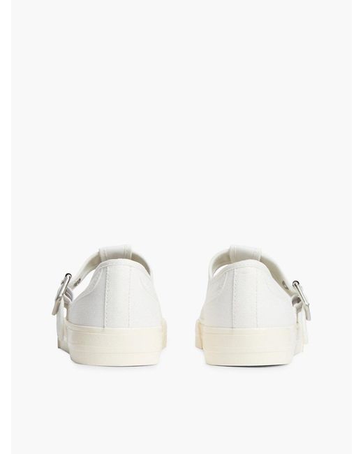 Tommy Hilfiger White Archive Mary Jane Buckle Trainers