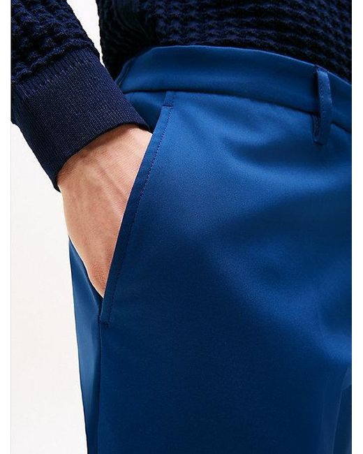 Tommy Hilfiger Pantalon Met Persvouwen in het Blue voor heren